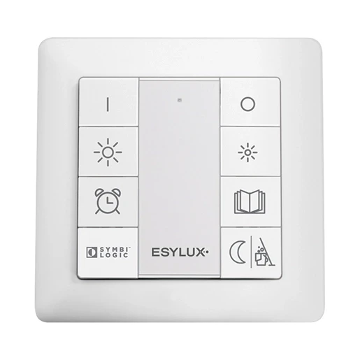Esylux Push Button DALI tastsensor bussysteem klaskamer 8-voudig wit inbouw IP20 RAL 9003 EC10431241
