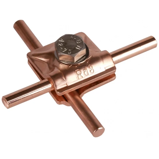 Dehn Mv clamp cu f.rd 8mm with hexagon screw and spring washer