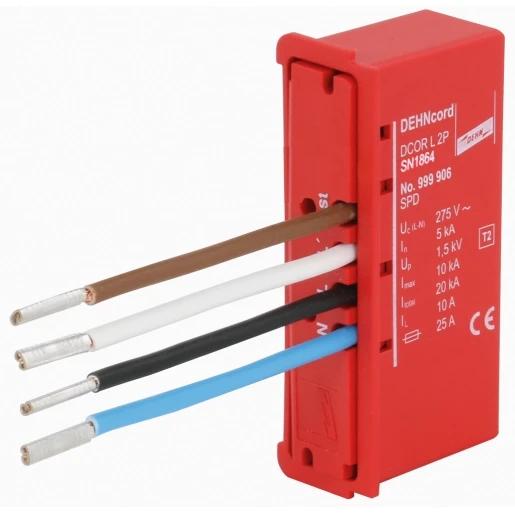 Dehn Surge arrester type 2 dehncord 2-pole f.electr.installation systems