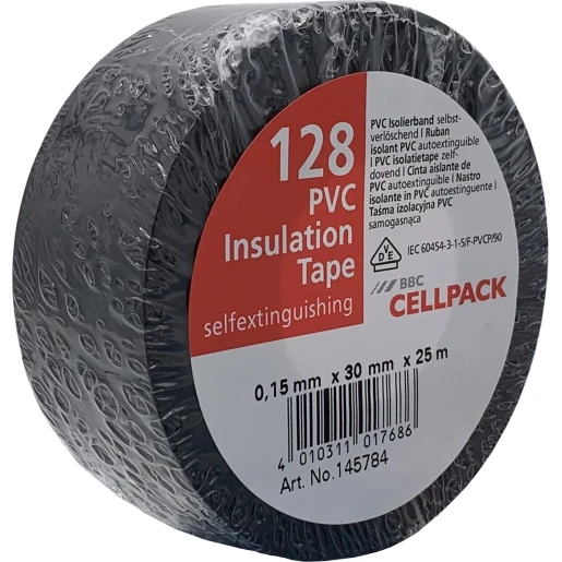 Cellpack PVC ISOLATIETAPE NO.128/0.15-30-25/ZWART