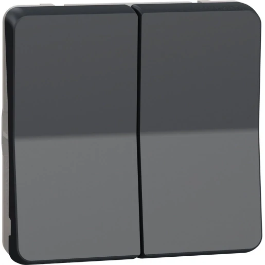 Merten Mureva Part pulsschakelaar serie drukcontact Drukknop Symbool "bel" Mat grijs RAL 7016 MUR35326