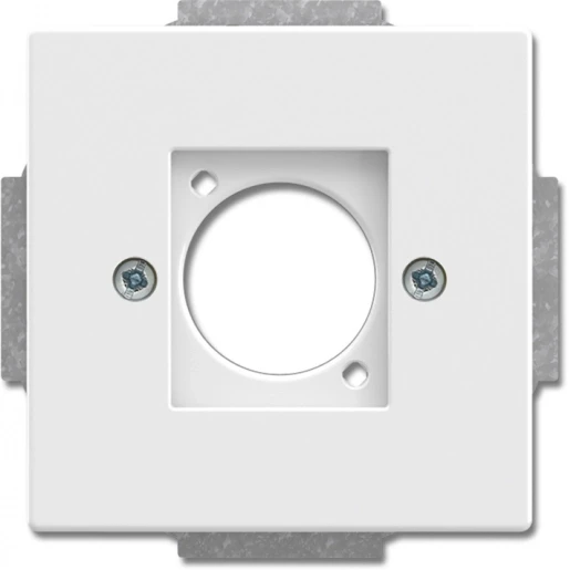 ABB Busch-Jaeger Future, Solo, Axcent, Carat Centraalplaat Neutrik XLR Basiselement met centrale afdekplaat 1 connector Zonder label wit 2CKA001724A4402