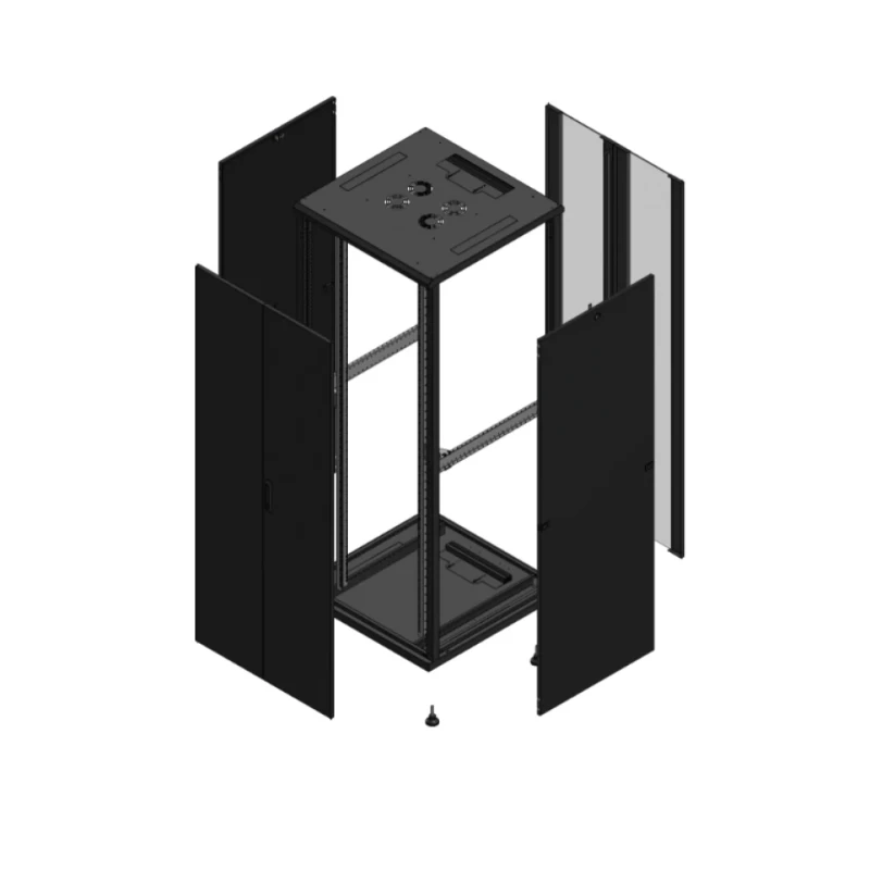 Gigamedia Vloer patchkast AV dubbel TOL AR dubbel VER 19" 42HE 800x800mm Zwart GGM 704288PTDPVD