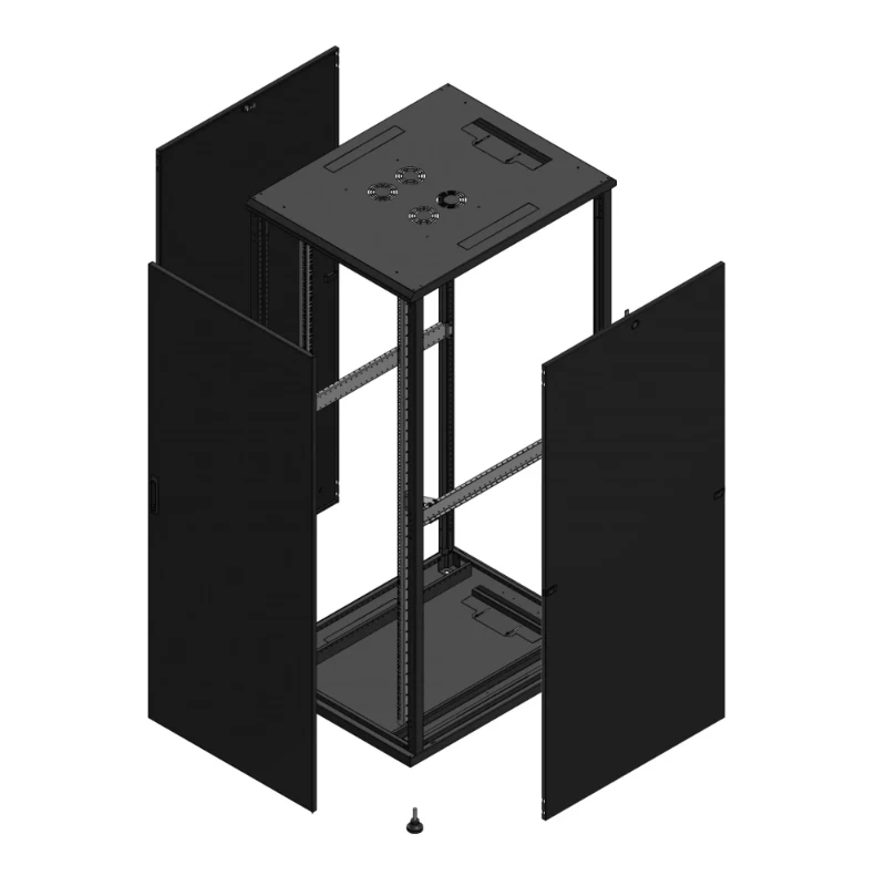 Gigamedia Vloer patchkast AV enkel TOL SP 19" 42HE 800x1000mm Zwart GGM 7042810PTSSP