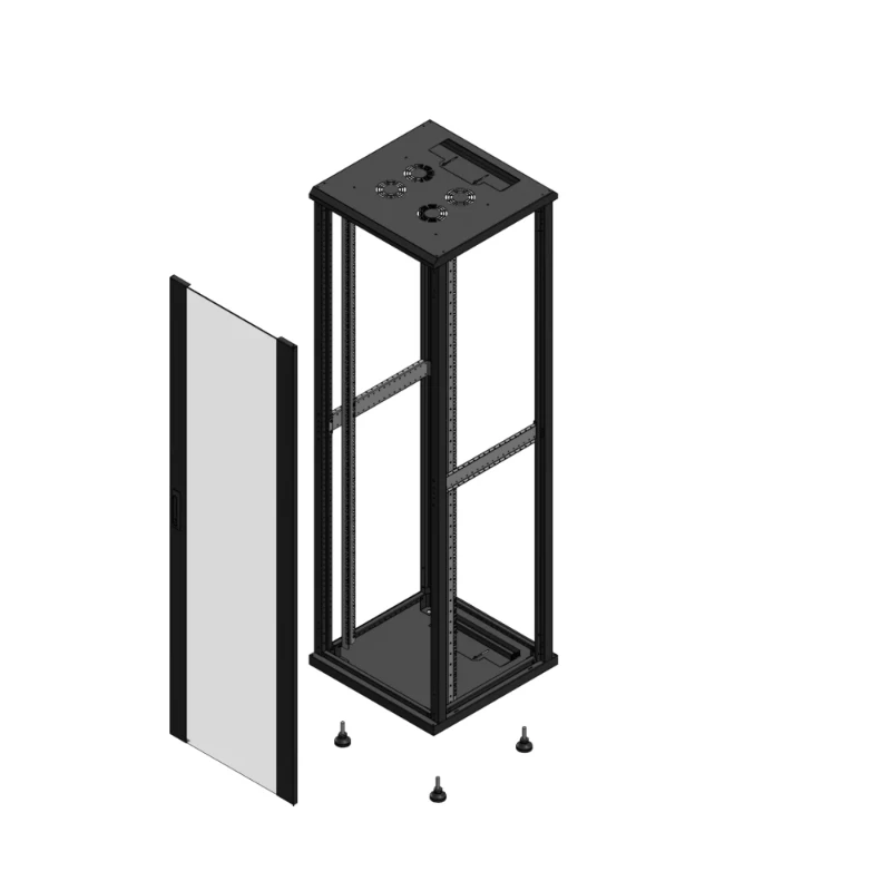 Gigamedia Vloer patchkast AV enkel VER SP EX 19" 42HE 600x600mm Zwart GGM 704266PVSSPEX