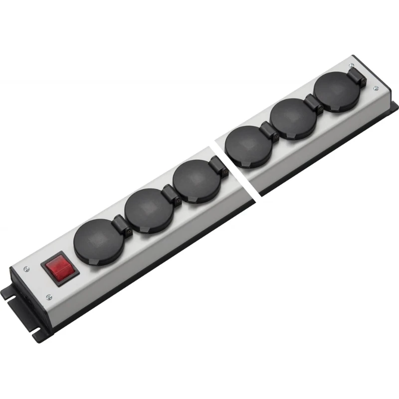 Martin Kaiser Contactdooscombinatie grijs-zwart 4RA 16A IP20 1058/4L-SW