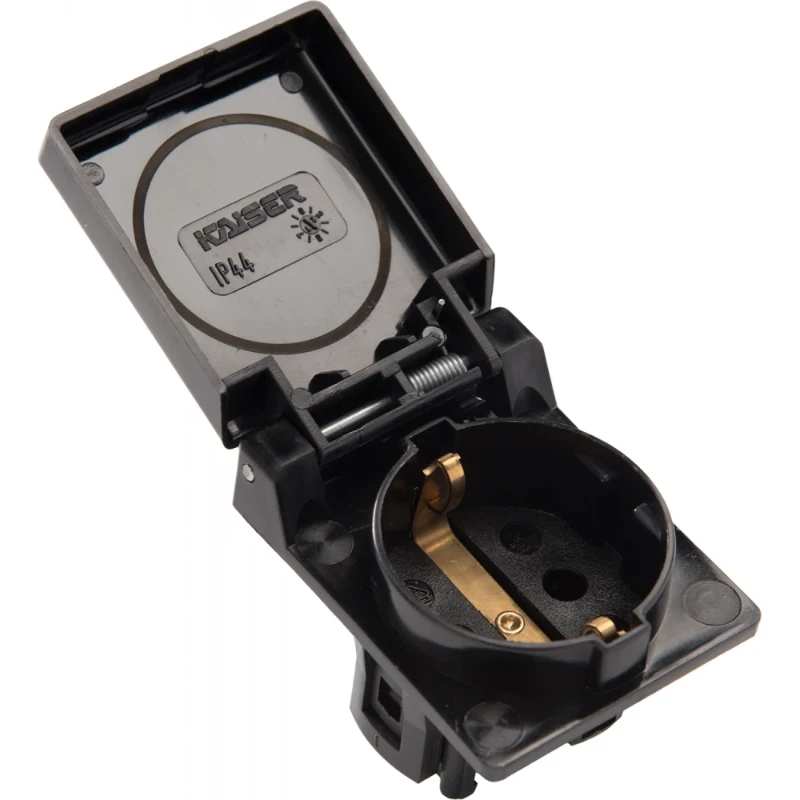 Martin Kaiser Inbouw toestelcontactdoos ra 250V 16A IP20 zwart 496/1/SW