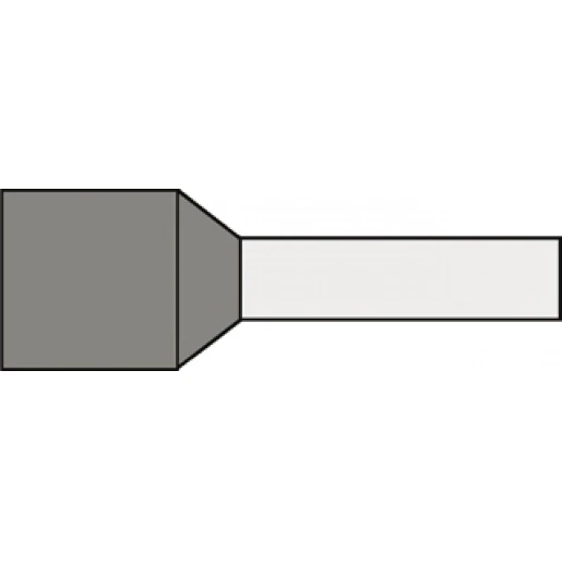 Klemko adereindhuls 0,14mm² 6mm Geïsoleerd Grijs