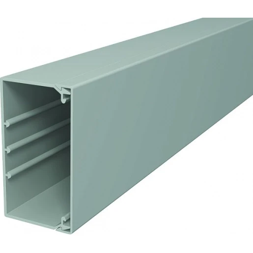 OBO WDK wandkanaal / plafondkanaal 2000x108.5x60mm PVC Bodemperforatie met deksel grijs RAL 7030 6022014