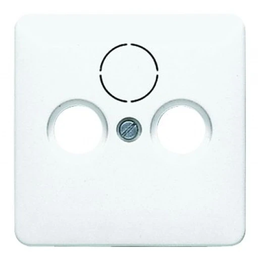 Jung CD range centraalplaat cd500 Satelliet 1 connector Zonder label wit 561SAT