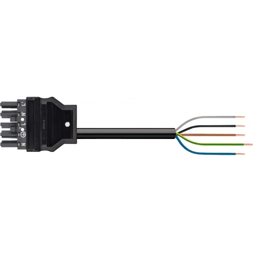Wago Serie 771 Patchkabel gebouwinstallatie 5p Contrastekker (female) Vrij kabeluiteinde 3000mm