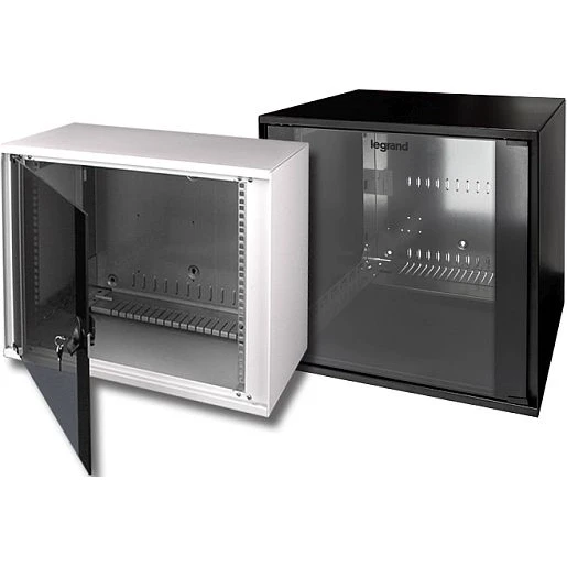 Minkels Netwerkbehuizing MWE + glasdeur 19" 21HE 600x625x1010mm Grijs 446228