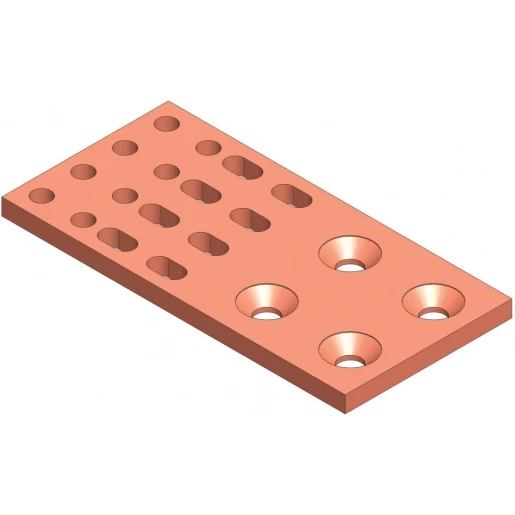 nVent Eriflex FleXbus Hulp aansluitstuk Type 1 plat en voorgeboord 960mm²