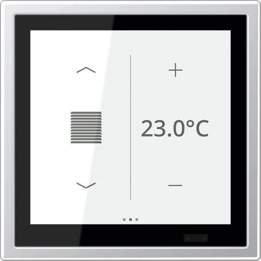 Jung LS range Touch ruimtecontroller KNX aluminium RAL 9006 AL459D1S
