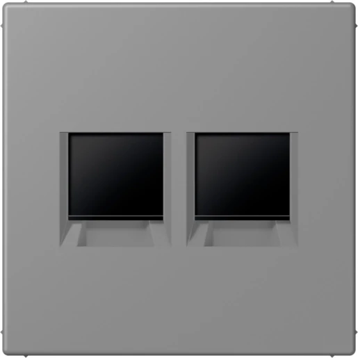 Jung LS range Afdekking centraalplaat AMP Radiall LC32011 Modular-Jack 2 connectoren Zonder label LC1969-2WE203