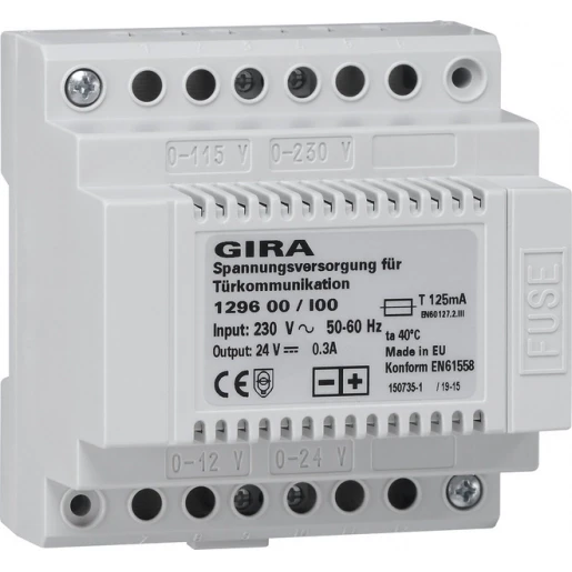 Gira Non-Design Voeding din-rail 24V DC IP20 129600