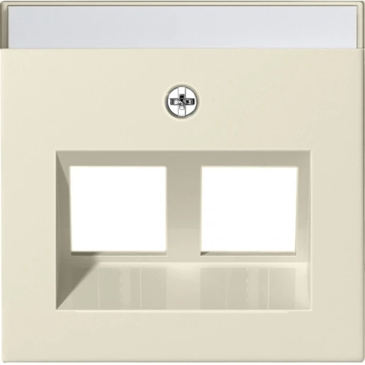 Gira System 55 afdekking 30° + tk voor draagring Modular-Jack Centraalplaat Met label wit 264001