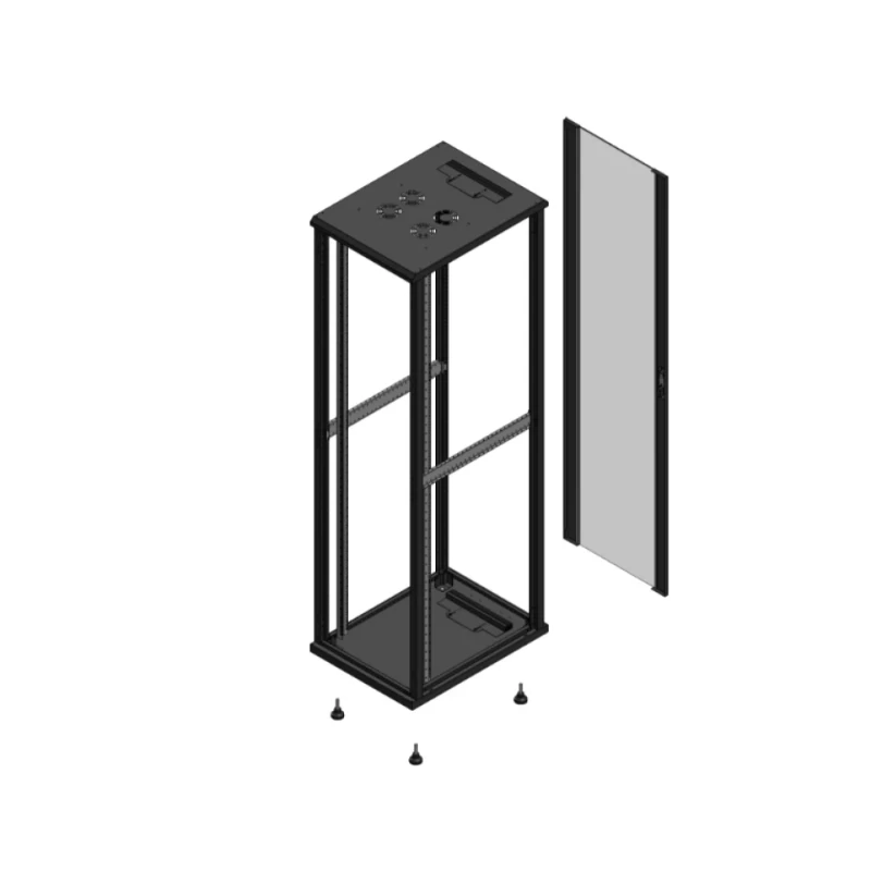 Gigamedia Vloer patchkast SP AR enkel VER EX 19" 47HE 600x800mm Zwart GGM 704768SPPVSEX