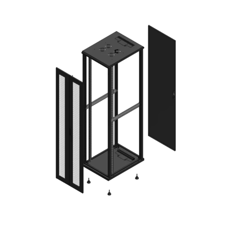 Gigamedia Vloer patchkast AV dubbel PER AR enkel TOL EX 19" 47HE 600x800mm Zwart GGM 704768PPDPTSEX