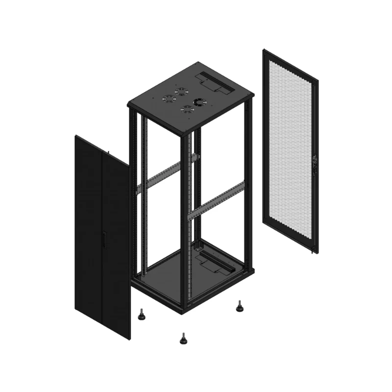 Gigamedia Vloer patchkast AV dubbel TOL AR enkel PER EX 19" 36HE 600x800mm Zwart GGM 703668PTDPPSEX