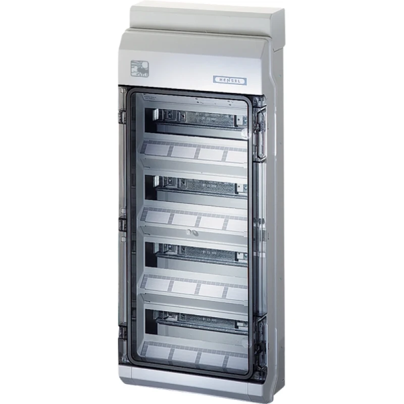 Hensel Enyboard Automatenbehuizing leeg KV polycarbonaat tule invoer +PE 4x12 modulen Kunststof IP65 KV PC 9448 B