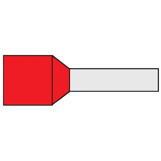 Klemko adereindhuls 1,5mm² 8mm Geïsoleerd Rood