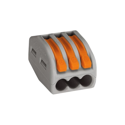 Wago Verbindingsklem 3x2,5mm2 grijs