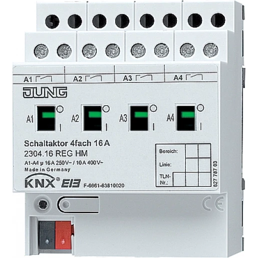 Jung KNX schakelactor 16A 4-v.