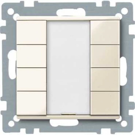 Merten SpaceLogic KNX Drukknopmodule KNX 8-voudig wit met tekstv inbouw IP20 RAL 1013 MTN617444