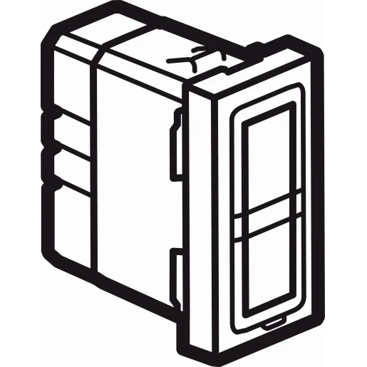 Legrand Mosaic signaallamp dubbel voor 50/60hz of dc Basiselement met centrale afdekplaat 24V inbouw wit Wit IP41 078552