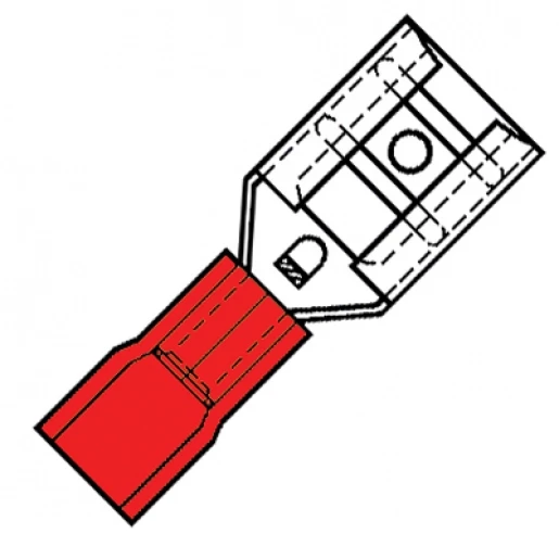 Klemko GEÏSOL.VLAKSTEKERHULS 4,8X0,8MM DRAAD 0,5-1,5MM2