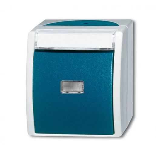 ABB Busch-Jaeger Ocean Tekstpulsdrukker Wip Mat blauw RAL 7035 2CKA001484A0373