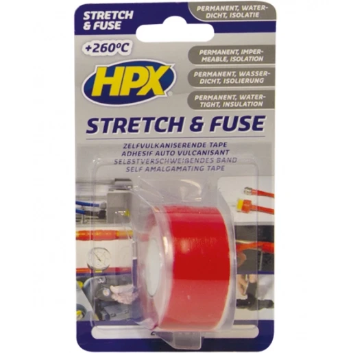 HPX zelfklevende tape 25mmx3m Silicoon Rood