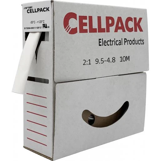 Cellpack Krimpkous/afrolbox dunw.krimpverh.2 : 1-sb/9.5-4.8/wit/ 10m