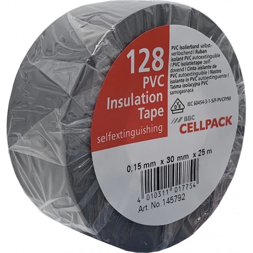 Cellpack TAPE PVC 128 30MMX25M GRIJS