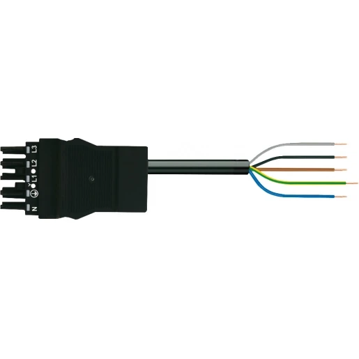 Wago SERIE 771 Patchkabel gebouwinstallatie 5p Contrastekker (female) Vrij kabeluiteinde 4000mm