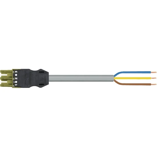 Wago SERIE 771 Patchkabel gebouwinstallatie 3p Contrastekker (female) Vrij kabeluiteinde 5000mm