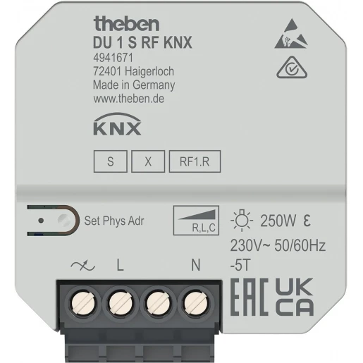 Theben KNX 1-voudige RF dimactor inbouw (DU 1 S RF KNX)