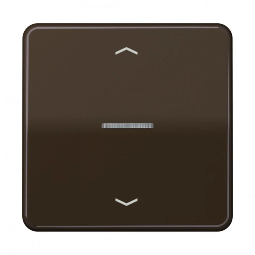 Jung CD range HOME stuurafdekking pijl enkelvoudig Glanzend bruin RAL 8022 BTCD17101PBR
