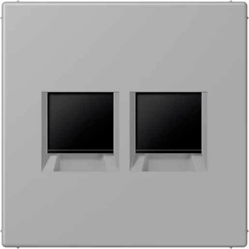 Jung LS range Afdekking centraalplaat AMP Radiall LC32012 Modular-Jack 2 connectoren Zonder label LC1969-2WE204