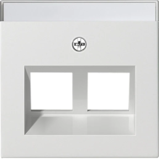 Gira System 55 afdekking 30° + tk voor draagring Modular-Jack Centraalplaat Met label wit 264003