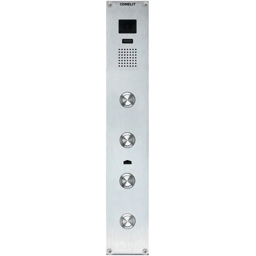 Comelit Adam Video deurstation 4 beltoetsen zilver IP54 Inbouw (stucwerk) AD2104