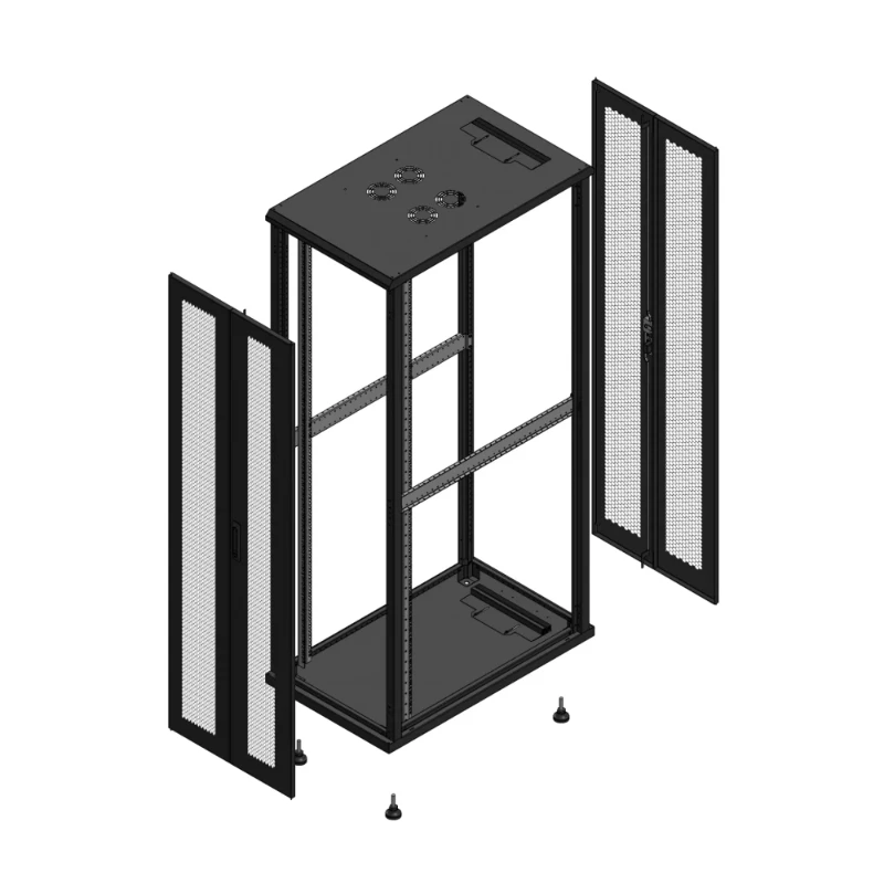 Gigamedia Vloer patchkast AV dubbel PER AR dubbel PER EX 19" 42HE 600x1000mm Zwart GGM 7042610PPDPPDEX