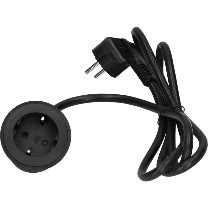 OCS Power Dot mini 1x 230V RA 1,5m met RA stekker zwart
