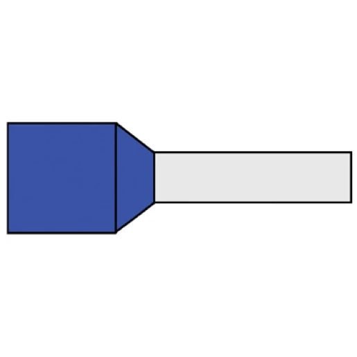 Klemko adereindhuls 2,5mm² 8mm Geïsoleerd Blauw