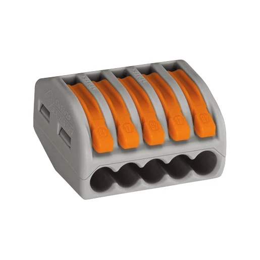 Wago Verbindingsklem 5x2,5mm2 grijs