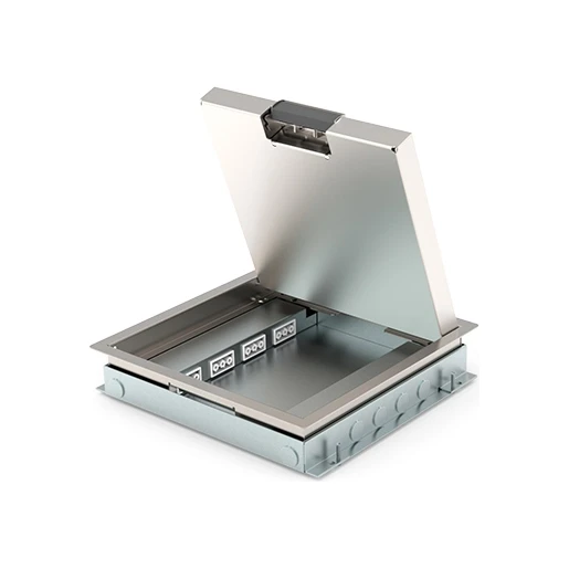 HPL VLOERDOOS INSTORT 32MM 4XCHASSIS 8XDATA RVS T25 KLAPDEKSEL