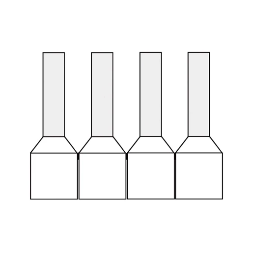 Klemko adereindhuls 0,5mm² 8mm Geïsoleerd Wit