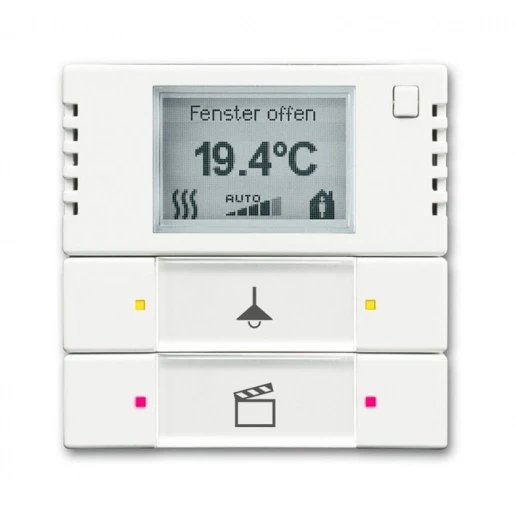 ABB Busch-Jaeger KNX, Future Bedienelement + RTR KNX 2-voudig wit met tekstv inbouw IP20 RAL 9016 2CKA006134A0328