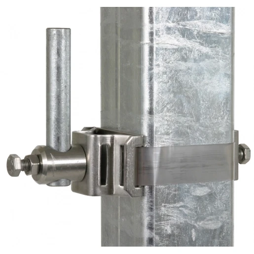 Dehn Pipe clamp stst f.air-termination rods d 16mm f.square profiles min.